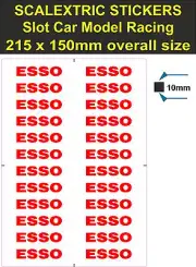 Slot car Model Scalextric Race stickers ESSO Logo Lego decal adhesive vinyl T2