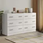 6 Chest Of Drawers Dresser Cabinet Lowboy Storage Bedroom Space Saving Furniture