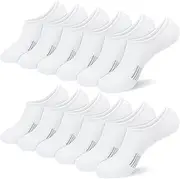 [srclo] Womens 6 Pairs Invisible Trainer Socks,No Show Low Cut Casual Socks,Non Slip Cushioned Socks for Ladies and Girls Sneaker Canvas Shoes Size 3-5 6-8
