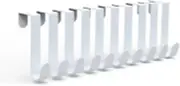 10pcs Over The Door Hooks - Sturdy & Stylish Organizer for 40lbs - White