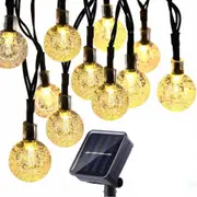 20/50 LED Solar Powered Outdoor Glass Ball Lamp