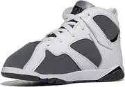 [Nike] Toddler Jordan 7 Retro Bt Flint, White/Varsity Purple, 4C