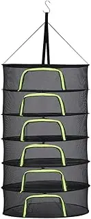 Herb Drying Rack, 6-Layer Hanging Dryer Dry Net, Dry Mesh Folding Basket Dryer for Plants, Herbs, Seeds and Buds in Grow Tent, Closet, Hydroponics