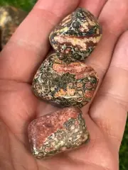 leopard skin jasper tumble stone x 1 'strength and speed'