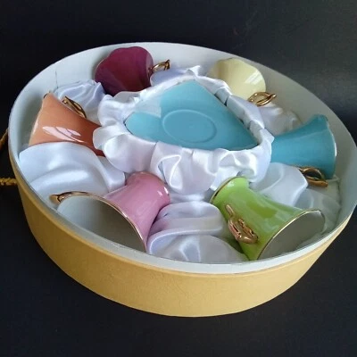 CC & T Demitasse Cups and Saucers Set of 6