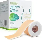 Silicone Scar Sheets(1.6” x 60”Roll-1.5M), Silicone Scar Tape Roll, Reusable Scar Silicone Strips, Professional Scar Removal Sheets for C-Section, Surgery, Burn, Keloid, Acne
