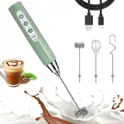 Granite Green Milk Frother Wand for Coffee, Frother Handheld Rechargeable Ele...