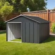 VRAXO Dog House Anthracite 116.5x153x81.5 cm Galvanised Steel -16.85KG,171541