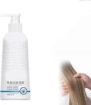 Keratin Revitalizing Cream, Hair Straightening Leave in Conditioner, Keratin Smooth Conditioner, Deep Moisturizing Care Provides Hydration and Shine for Frizzy Dry Damaged Hair (1)