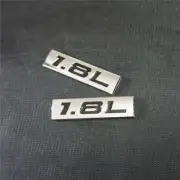 2x Black 1.8L Chrome Silver Metal Decal Badge Emblem Sticker Engine Turbo 3D 4x4 (for: Renault)