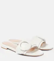 [Gianvito Rossi] Gianvito Rossi Leather slides AU 7.5 white
