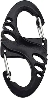 [Generic] 12 Pack S Shaped Carabiner 8 Shaped Snap Keychain Hook Clip Outdoor Camping for Backpack Hanger Buckle Quick Release Keychain