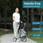 10” Deluxe OEM ELENKER 3 Wheel Rollator Walker Medical Aid Rolling Walking USA