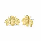 14k Solid Yellow Solid Gold Buzzing Bee Threadless Stud, Body Jewelry, Piercing