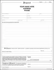100 2-part Proposal Forms - Construction / Contractor Agreement