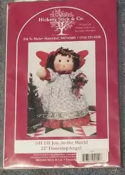 1991 HICKORY STICK DOORSTOP SEWING PATTERN CHRISTMAS 22" ANGEL DOLL #H151