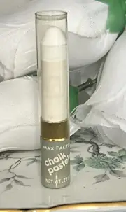 VINTAGE MAX FACTOR CHALK PASTELS EYE SHADOW COLOR TUBE STICK NEW PORTRAIT WHITE