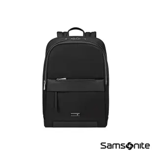 Samsonite新秀麗 筆電後背包/電腦包/雙肩包15.6吋ZALIA 3.0女用商務環保(黑/深藍)