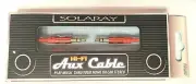 Solaray Hi-Fi Aux Cable Play Music Thru Your Home or Car Stereo, Set of 2, New
