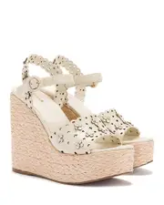 Larroude Women's Jasmine Flower Detail Espadrille Wedge Platform Sandals