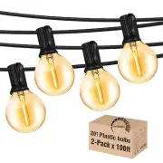 Outdoor String Lights 200FT Waterproof Globe String Lights with 104 Shatterpr...