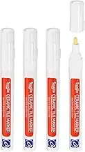 uxcell Grout Pen, 4 Pack White Tile Marker Waterproof Grout Sealer Pen Tile Repair Pens Paint Pens for Wall Floor Bathroom Kitchen Refresh