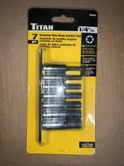 Titan 66320 7pc 1/4" Dr. External Star Deep Socket Set