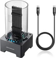 GRAUGEAR 40Gbps M.2 NVMe SSD Enclosure Docking Station, USB4 External Docking Base with Cooling Fan, UASP Trim Support, Compatible with Thunderbolt 4/3, ASM2464PD Chip [G-M2DK-U4-40G]