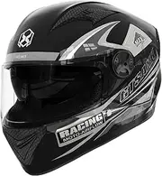 Two Visor Motorcycle Headwear - Full Face Motorbike Hamlet, Full Face Street Motor Headgear | impactt Resistant Strong Shell Adjustable Fit Ventilation System Racing Motor Helmet for Men Woman