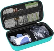 Elonbo Carrying Case for Portable Handheld Inhaler Nebulizer Machine for Adults and Kids, Asthma Inhaler Spacer Travel Case, Handheld Mesh Atomizer Machine Holder, Inhaler Spacer Bag, Green. CASE ONLY