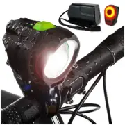 1800 Lumen Bicycle Light Set - The Stamina - Super Bright Headlight w/Quad Cr...