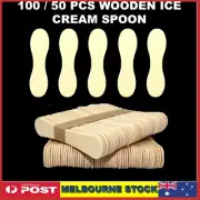 Wooden Ice cream Dessert Spoon Spoons Wooden Catering Party Disposable