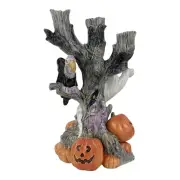 Fitz & Floyd 1988 Halloween 3-Branch Candle Holder Ghost Vulture Pumpkin Cat