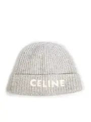 Grey Wool Logo Beanie