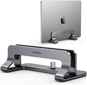 [UGREEN] Vertical Laptop Stand Holder for Desk Adjustable, Aluminum Dock, Compatible with MacBook, Surface Book, Chromebook, up to 17.3 Inch, Grey