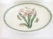 Portmeirion Botanic Garden Amaryllis Oval Serving Platter Plate 10.5"