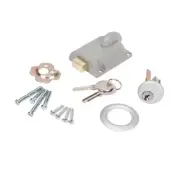 NEW Garage Door Dead Bolt Lock with Cylinder for Extra Security Galvanized Steel