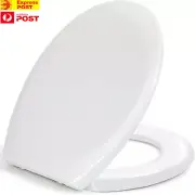 Toilet Seat Cover Featuring Soft-Close, Quick Install, For Most O-shaped Toilets