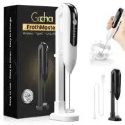 | Rechargeable Milk Frother Handheld with Stand | Electric Frother Mixer | Fo...
