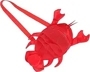 MUCKLILY Lightweight Beach Bag with Fun Lobster Design Quick Dry Mesh Shell Collecting Tote for Swimming Pool and Beach Adventures for Boys and Red