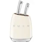 Smeg Knife Set and Block ( Cream White ) Free FedEx