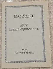 Mozart 5 Famous String Quintets - Edition Peters - Sheet Music - Miniature Score