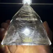 Top Natural Quartz Hair Crystals Pyramid Tower Point Wand Reiki Gmes 81mm