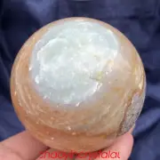 1.38LB Natural amazonite ball quartz crystal sphere 78mm reiki healing XQ833