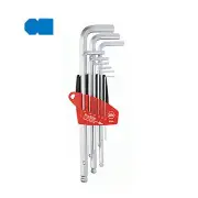 9pcs Ball End Hex L-Key Set Metric 1.5mm~10mm SB369 S9 Made in Germany