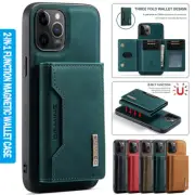 For iPhone 13 12 11 Pro Max 8/7/SE XR XS 2in1 Magnetic Case Leather Wallet Cover