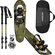 Retrospec Drifter 21/25/30 Inch Snowshoes & Trekking Poles Bundle for Men Wom...