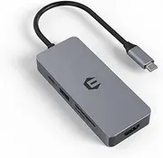 7 in 1 USB C Hub USB C Docking Station Multiport USB C Adapter HDMI, 100W PD, 3 USB A 3.0, SD/TF Dock for Typ C Laptop