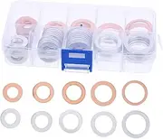 iplusmile Assorted and Drain Plug Gasket Set Leakproof Automotive Washers for Oil Drain Plug Replacement Durable Car Parts for Engine Maintenance