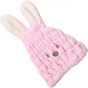 DRESSOOS Adorable Rabbit Shape Hair Drying Cap Absorbent Quick Dry Boys and Girls Bathing Hair Wiping Hat Random Color